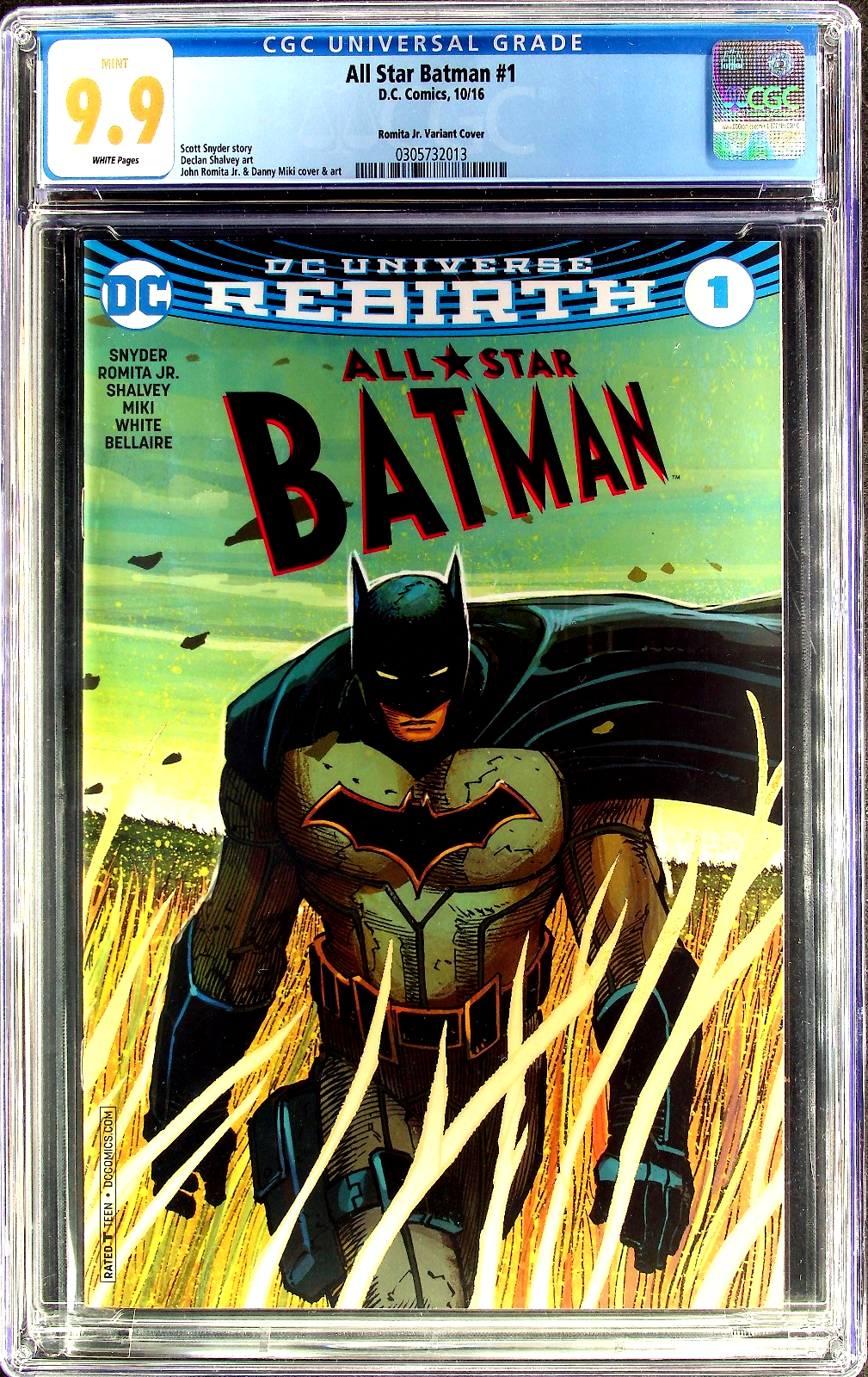 All Star Batman #1 (2016) CGC 9.9 (Not 9.8) MINT WHITE Romita Fan Expo LTD 1000