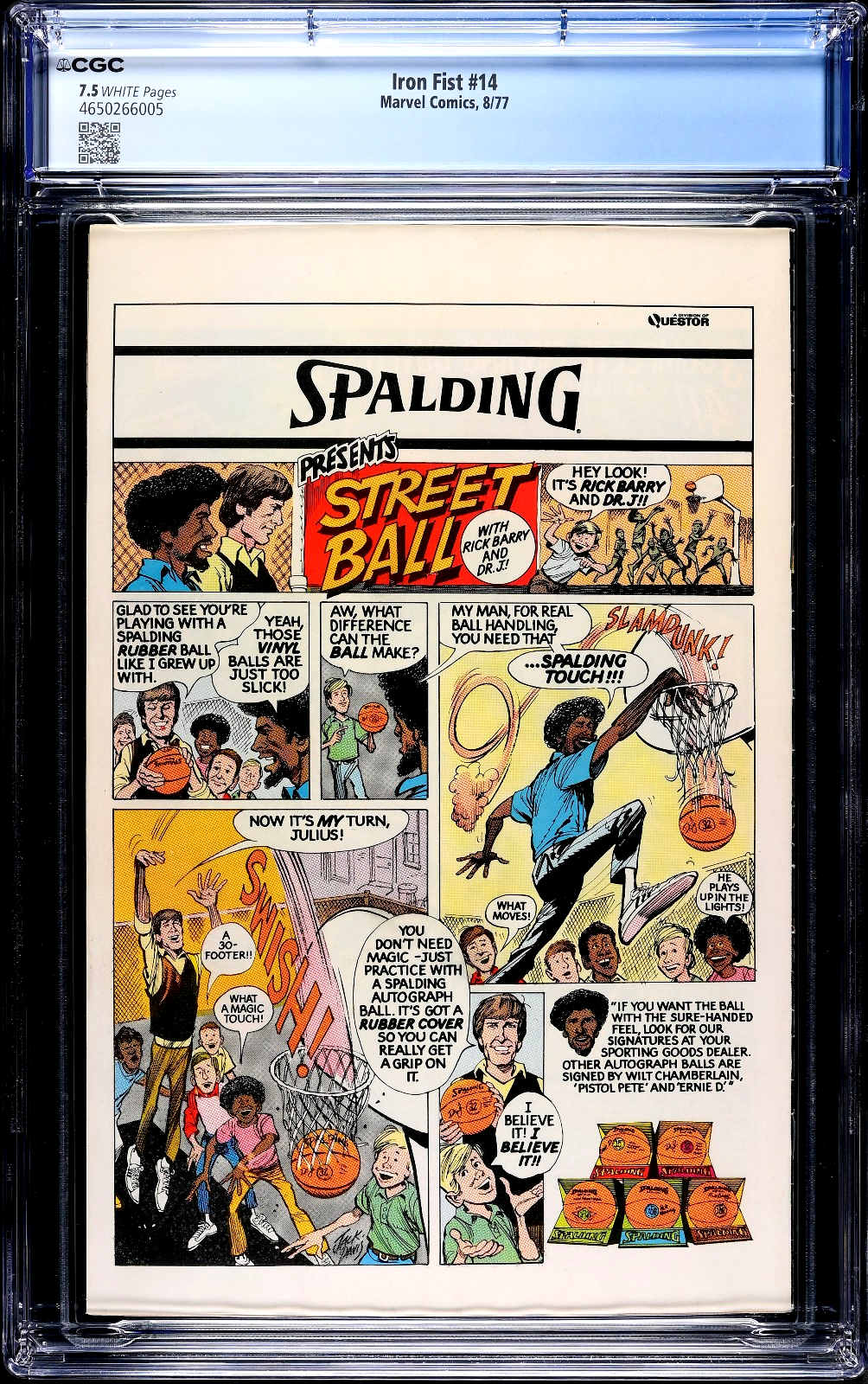 Iron Fist #14 (1977) CGC 7.5 VF- WHITE Pages KEY 1st appearance Sabretooth