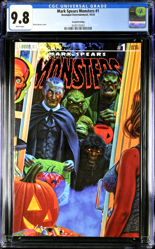 Mark Spears Monsters #1 (2024) CGC 9.8 2nd Print "Trick or Treat" Mole Error