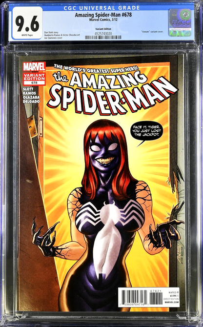 Amazing Spider-Man #678 (2012) CGC 9.6 NM+ Quinones Venom Variant LTD 1:50 RARE