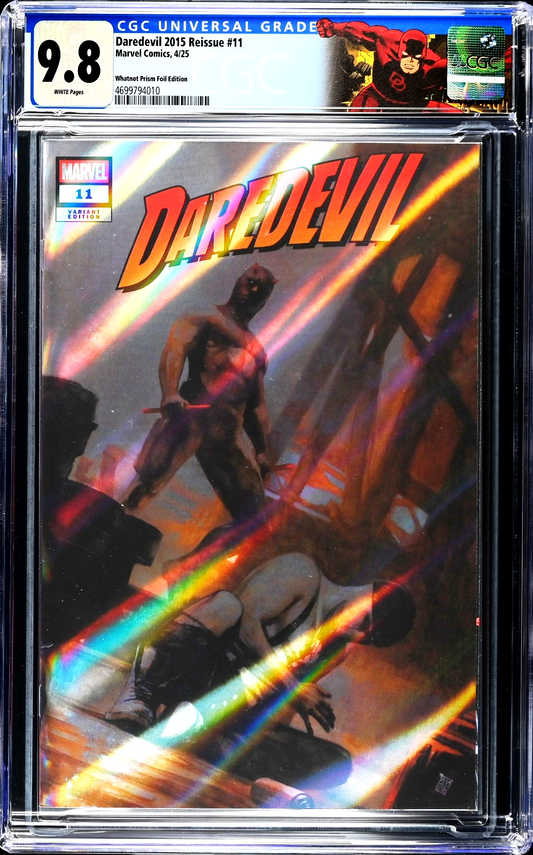 Daredevil Reissue #11 (2025) CGC 9.8 Whatnot Prism Foil Retired Custom Label