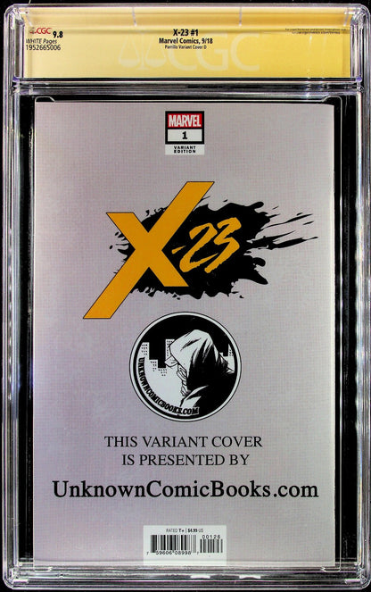 X-23 #1 (2018) CGC SS 9.8 NM/MT Unknown Comics Signed Parrillo Venomized Virgin