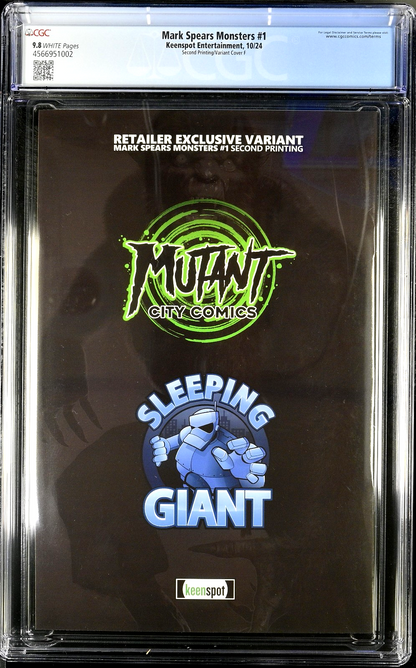 Mark Spears Monsters #1 (2024) CGC 9.8 2nd Print Green Cover F Virgin Werewolf