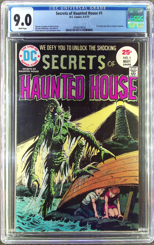 Secrets of Haunted House #1 (1975) CGC 9.0 VF/NM White Luis Dominguez Cover