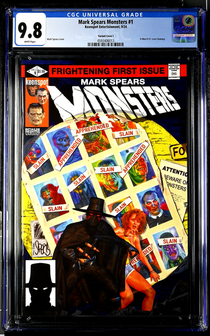 Mark Spears Monsters #1 (2024) CGC 9.8 NM/MT Cover I X-Men 141 Homage Ltd 1:50