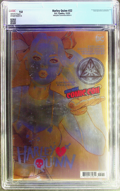 Harley Quinn #22 (2022) CGC 9.8 NM/MT Nakayama Virgin Gold Foil NYCC Edition B