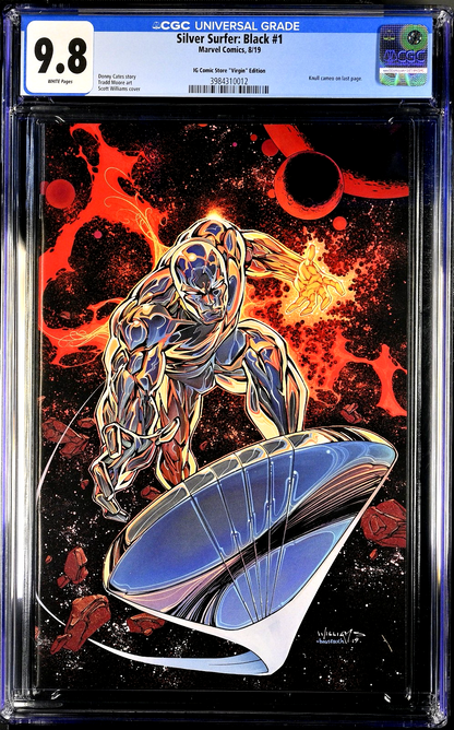 Silver Surfer Black #1 CGC 9.8 NM/MT IG Comic Store Williams Virgin Variant