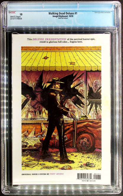 Walking Dead Deluxe #1 (2020) CGC 10 GEM MINT Census 1 of 5 Embossed Gold Foil