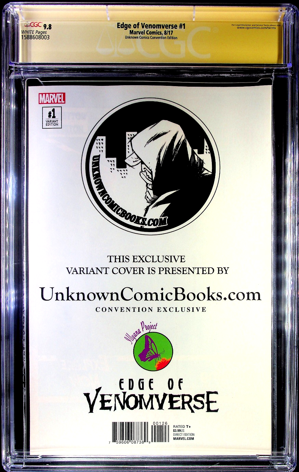 Edge of Venomverse #1 (2017) CGC 9.8 Virgin Cover D Greg Horn Enhanced Signature