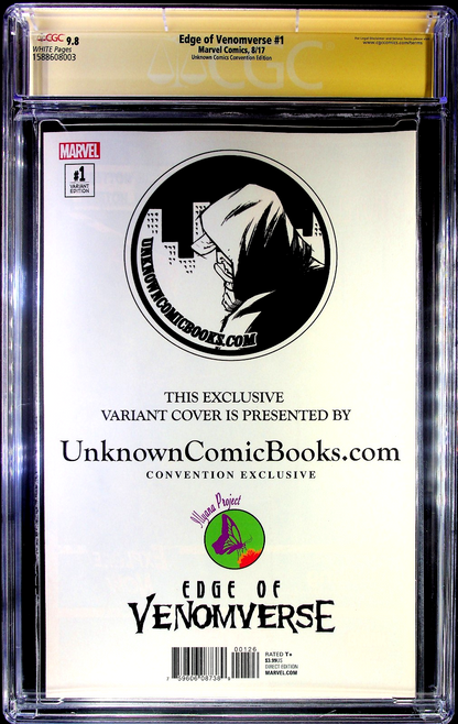 Edge of Venomverse #1 (2017) CGC 9.8 Virgin Cover D Greg Horn Enhanced Signature
