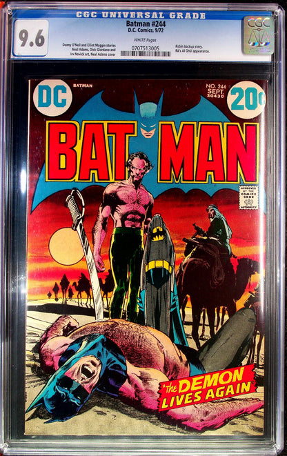 Batman #244 (1972) CGC 9.6 White Neal Adams Key Classic Ra's Al Ghul & Talia App