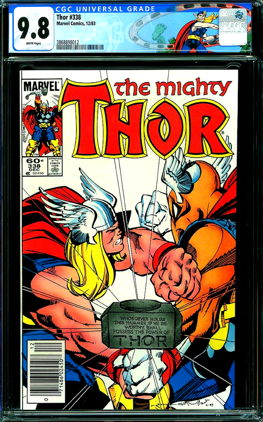 Thor #338 (1983) CGC 9.8 NM/MT WHITE 2nd Beta Ray Newsstand Retired Custom Label