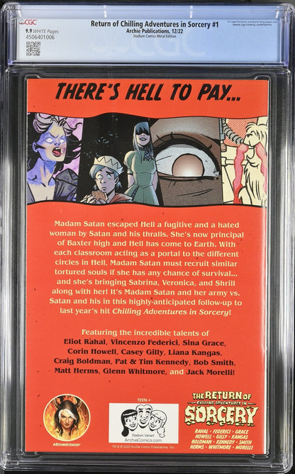 Return of Chilling Adventures in Sorcery #1 (2022) CGC 9.9 Metal Spawn Homage