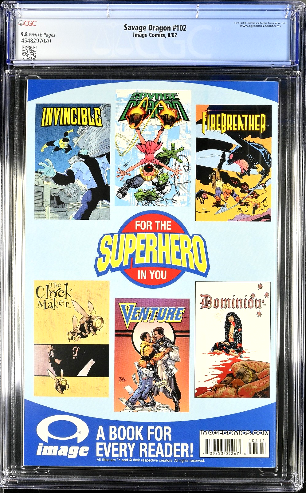 Savage Dragon #102 (2002) CGC 9.8 NM/MT KEY 1st Appearance Preview Invincible