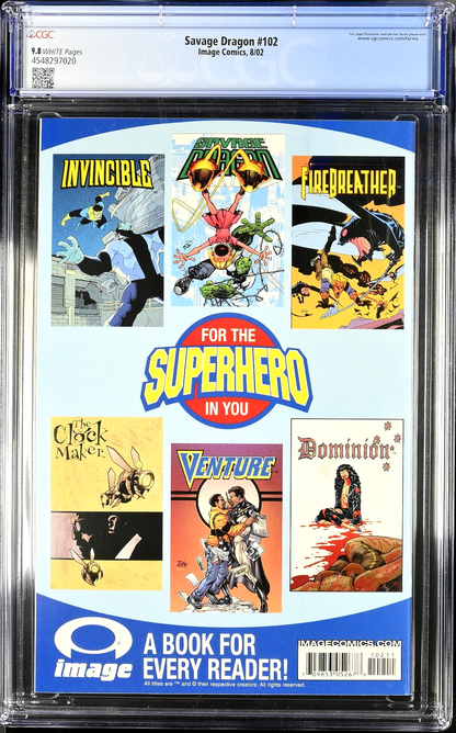 Savage Dragon #102 (2002) CGC 9.8 NM/MT KEY 1st Appearance Preview Invincible
