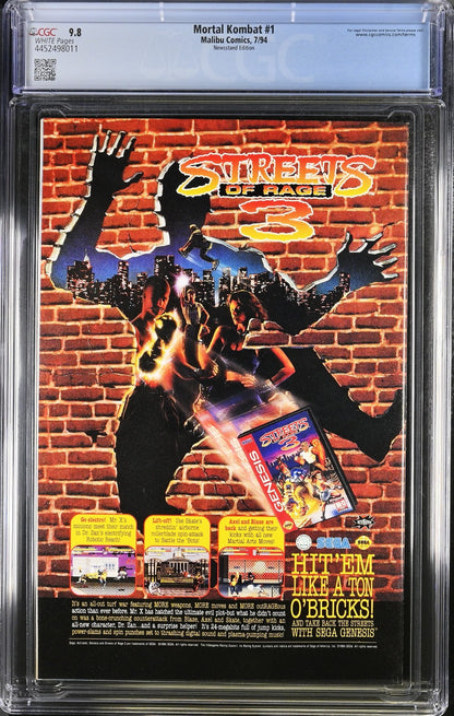 Mortal Kombat #1 (1994) CGC 9.8 NM/MT KEY Malibu Comics NEWSSTAND Edition