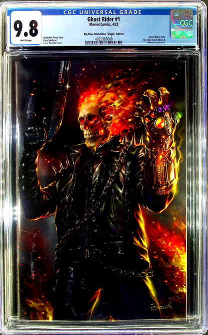 Ghost Rider #1 (2022) CGC 9.8 NM/MT Lucio Parrillo Virgin BTC WhatNot Exclusive