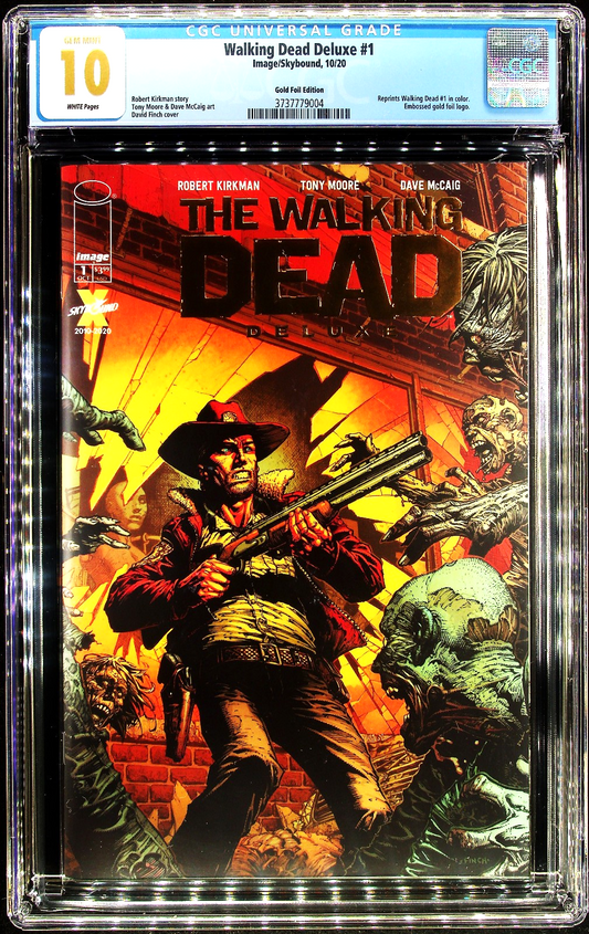 Walking Dead Deluxe #1 (2020) CGC 10 GEM MINT Census 1 of 5 Embossed Gold Foil