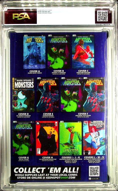 Mark Spears Monsters #2 (2024) PSA 10 GEM MINT Frankenstein Bride Cover I LTD 91