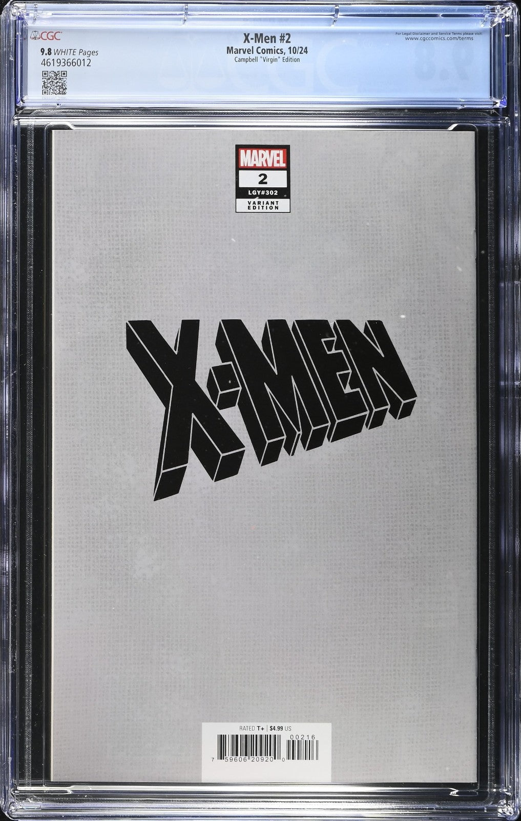 X-Men 2 (2024) CGC 9.8 NM/MT J Scott Campbell Magik Virgin Incentive 1:100