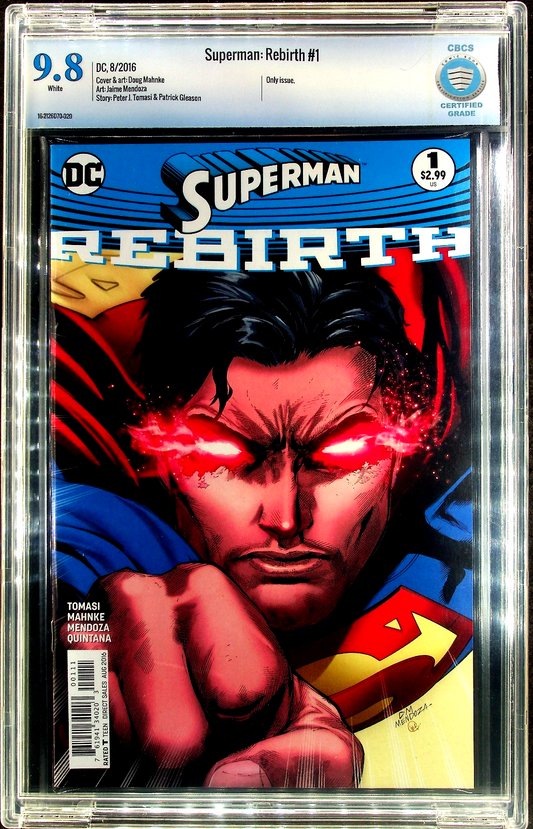 Superman Rebirth #1 (2016) CBCS 9.8 NM/MT White Pages 1st Printing