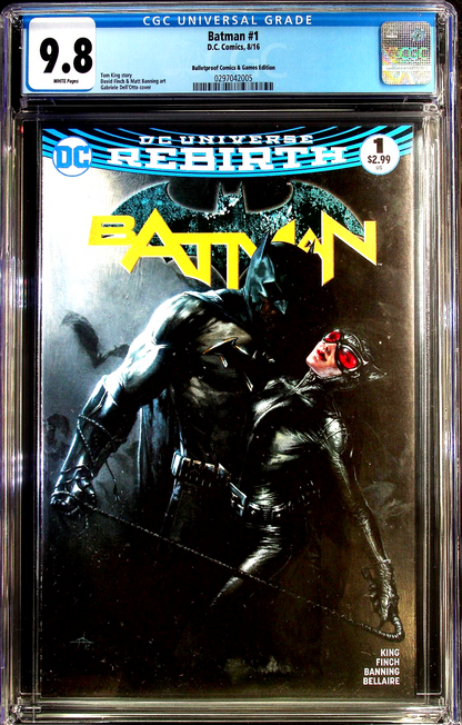 Batman #1 (2016) CGC 9.8 NM/MT White Bulletproof Comics Dell’Otto Cover Ltd 3000