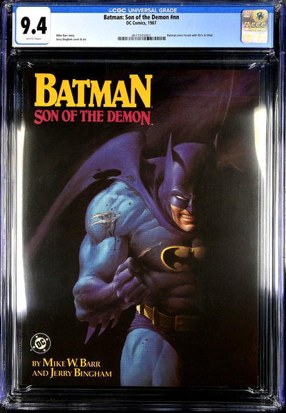 Batman Son of the Demon #1 NN (1987) CGC 9.4 NM 1st Print Ra's al Ghul (WTC/BT)