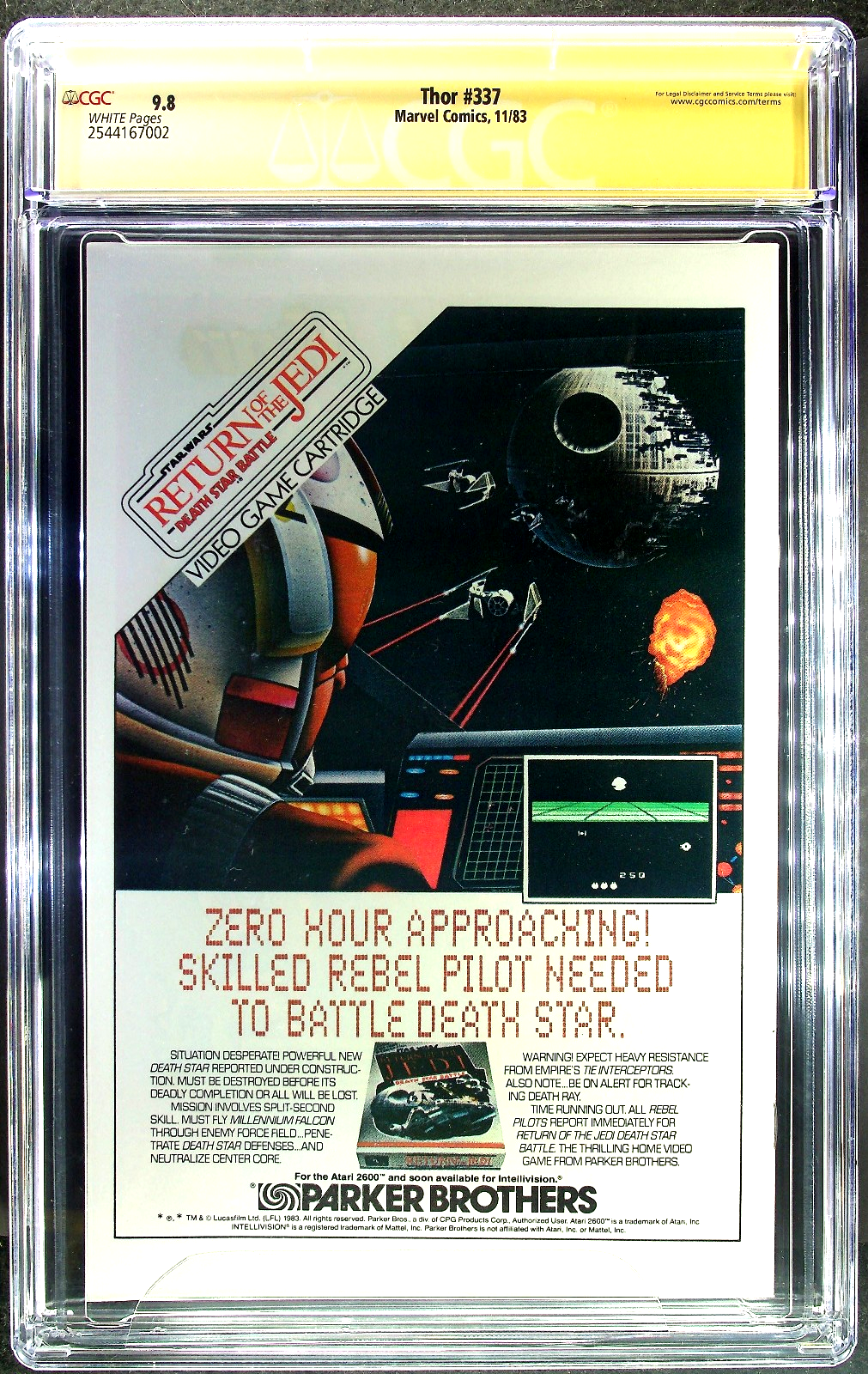 Thor #337 (1983) CGC SS 9.8 NM/MT Newsstand Signed Sketch Jim Shooter & Simonson