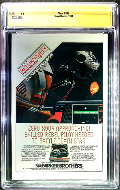 Thor #337 (1983) CGC SS 9.8 NM/MT Newsstand Signed Sketch Jim Shooter & Simonson