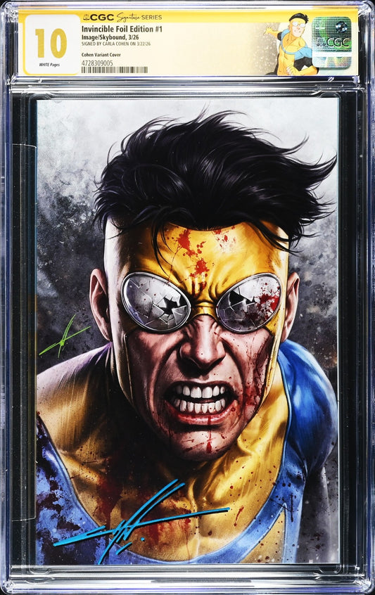 Invincible #1 (2026) CGC 10 SS GEM MINT Megacon Foil Cohen Signed RARE Only 1 PC