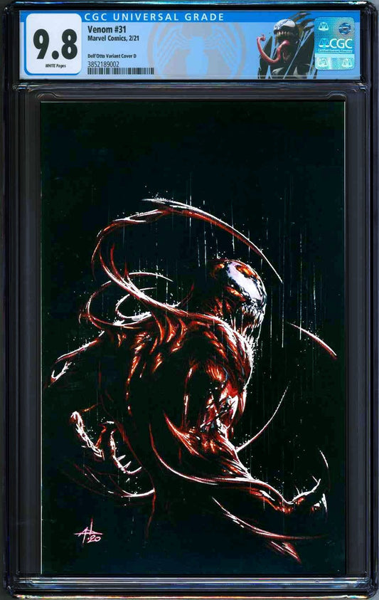 Venom #31 (2021) CGC 9.8 NM/MT White LGY 196 Illuminati Dell Otto Virgin Cover D