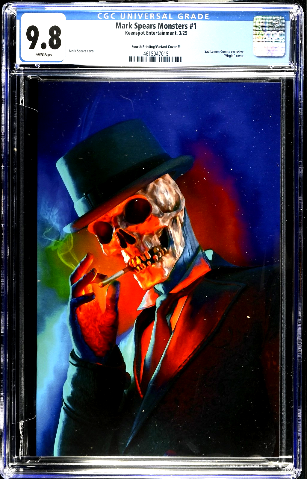 Mark Spears Monsters #1 (2025) CGC 9.8 NM/MT 4th Print "M" Smoking Skull Ltd 450