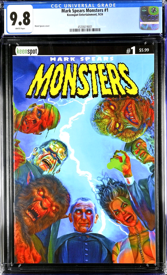 Mark Spears Monsters #1 (2024) CGC 9.8 NM/MT WHITE "Looking Down On You" Cover A