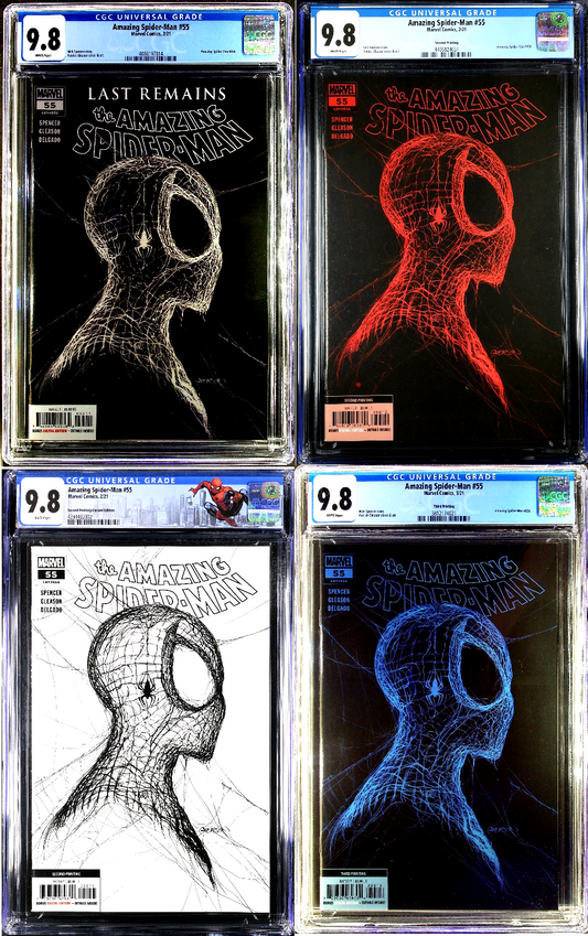 Amazing Spider-Man #55 (2021) CGC 9.8 Gleason LOT: 1st, 2nd (x2) & 3rd Print SET