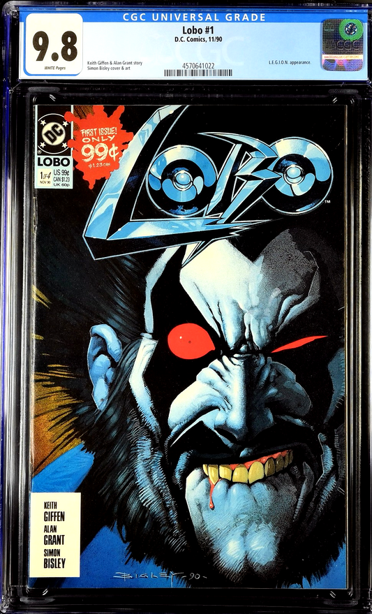 Lobo #1 (1990) CGC NM/MT 9.8 WHITE Bisley Cover Legion Appearance