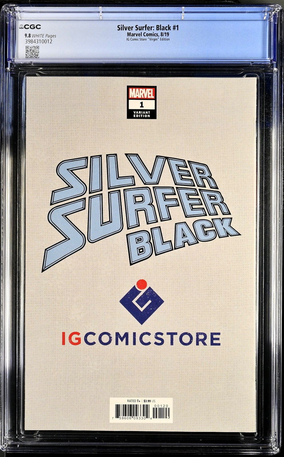 Silver Surfer Black #1 CGC 9.8 NM/MT IG Comic Store Williams Virgin Variant