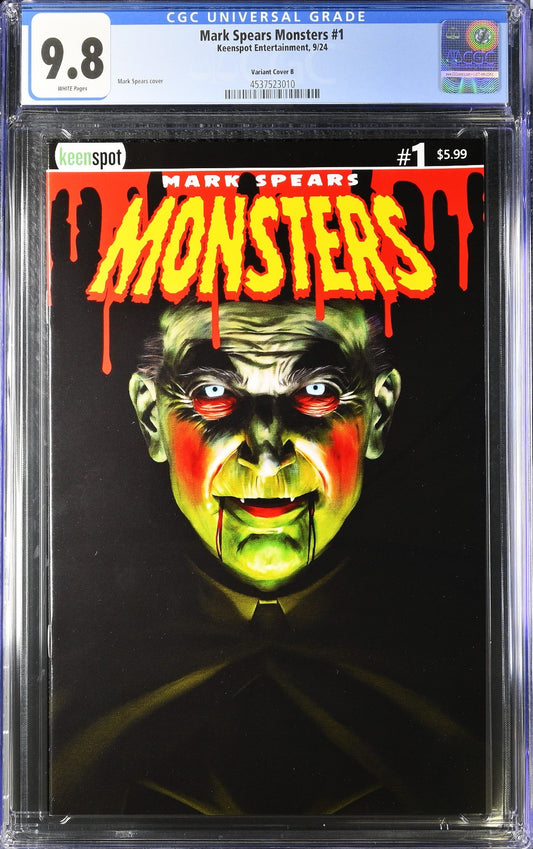 Mark Spears Monsters #1 (2024) CGC 9.8 NM/MT Cover B Dracula Dripping Blood PC