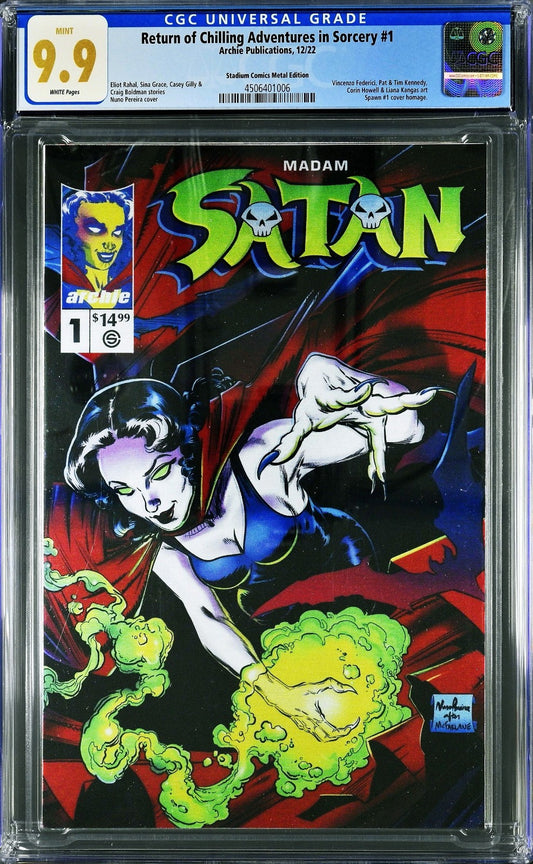 Return of Chilling Adventures in Sorcery #1 (2022) CGC 9.9 Metal Spawn Homage