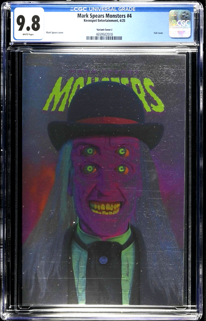 Mark Spears Monsters #4 (2025) CGC 9.8 NM/MT Foil Cover J Mr. Peepers HoloFoil