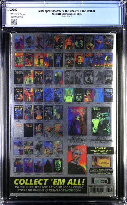 Mark Spears Monster & The Wolf #1 (2025) CGC  9.9 MINT 1:250 Foil Cvr B LTD 1190
