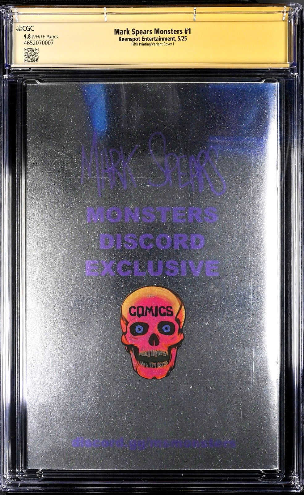 Mark Spears Monsters #1 (2025) CGC SS 9.8 Sign 5th Discord Uncle Sam Foil Ltd 76