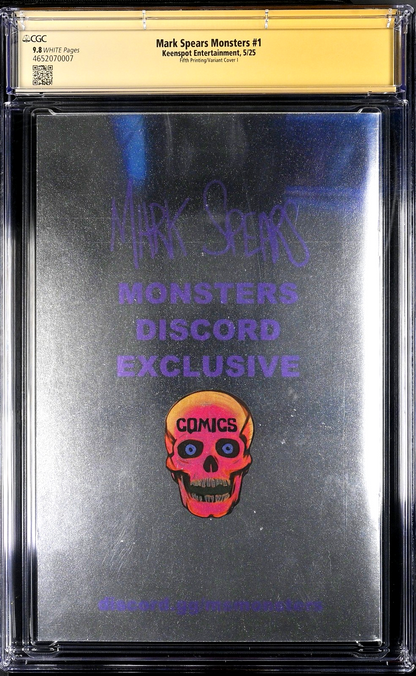 Mark Spears Monsters #1 (2025) CGC SS 9.8 Sign 5th Discord Uncle Sam Foil Ltd 76