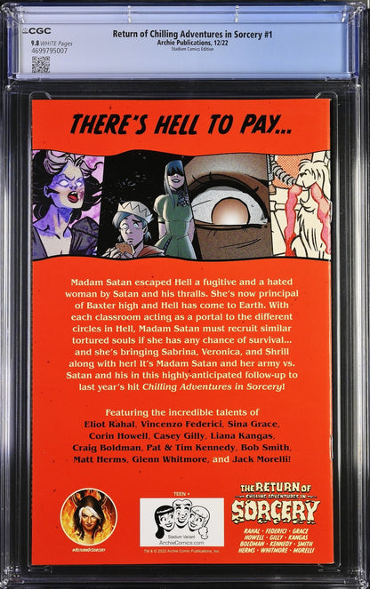 Return of Chilling Adventures in Sorcery #1 (2022) CGC 9.8 Spawn Homage LTD 250