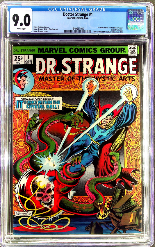 Doctor Strange #1 (1974) CGC 9.0 VF/NM WHITE Pages KEY 1st Silver Dagger