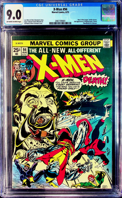X-Men #94 (1975) CGC VF/NM 9.0 OW White 1st Monthly Issue & 2nd App New X-Men