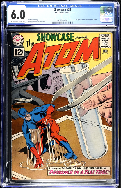 Showcase #36 (1962) CGC 6.0 FN OW/White KEY 3rd Silver Age Atom & Jean Loring