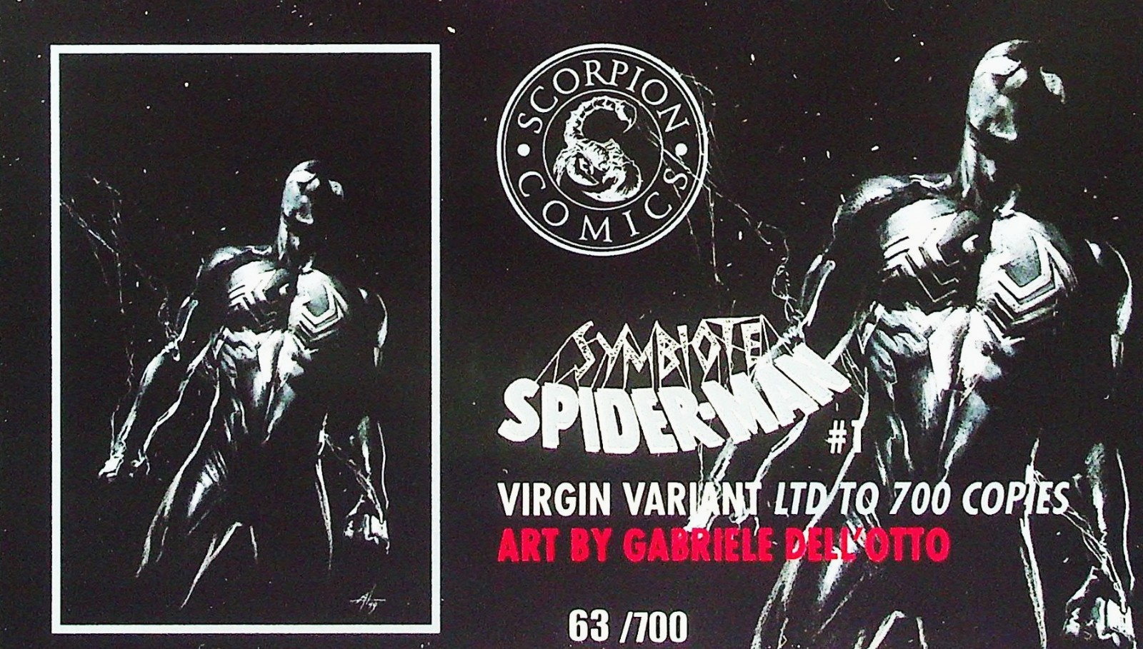 Symbiote Spider-Man King in Black #1 (2020) CGC 9.8 NM/MT Virgin LTD COA 63/700