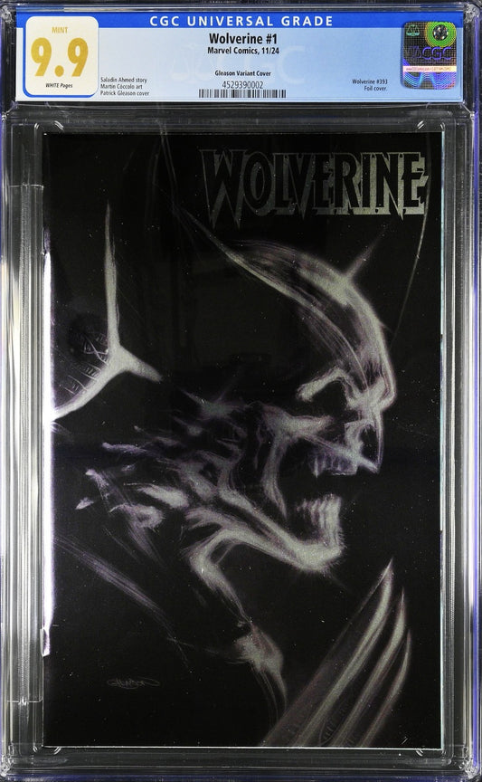 Wolverine #1 (2024) CGC 9.9 MINT LGY 393 Patrick Gleason Adamantium Head Foil