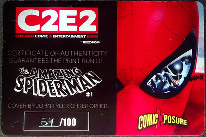 Amazing Spider-Man #1 (2025) CGC 9.8 Christopher Virgin Custom Label LTD 54/100