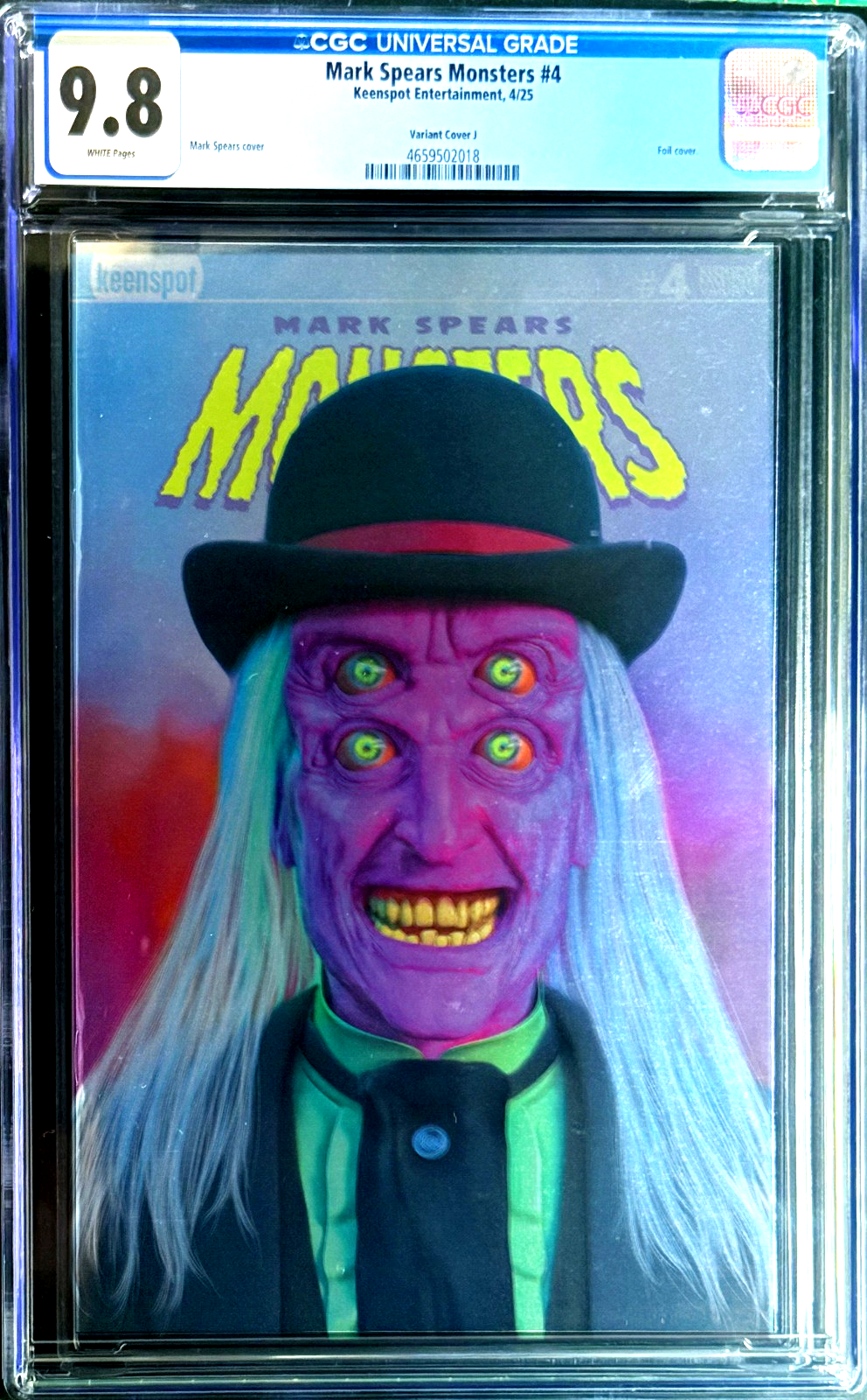 Mark Spears Monsters #4 (2025) CGC 9.8 NM/MT Foil Cover J Mr. Peepers HoloFoil